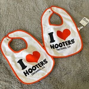 Hooters Restaurant Ontario California Baby Bibs Set Boy Girl